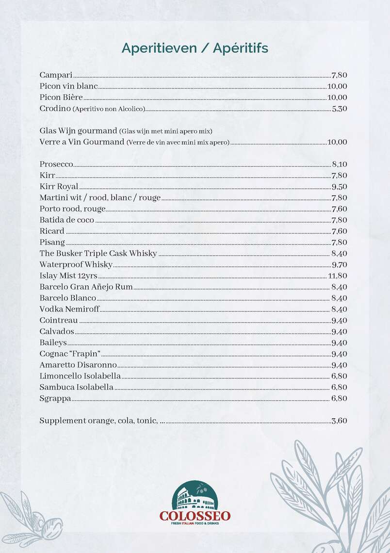 menu-ColosseoA5 (gesleept) -  - Menu